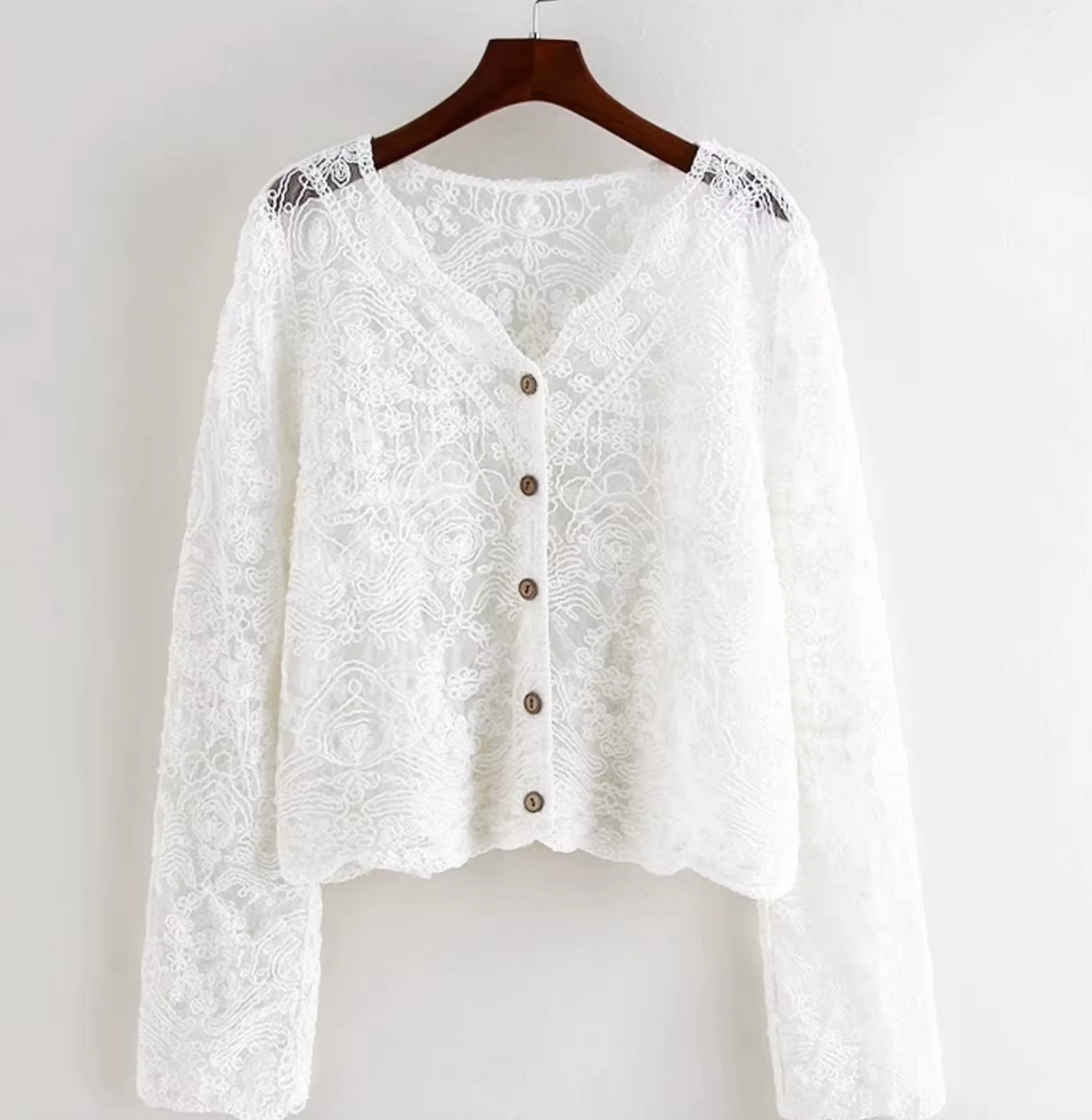 Vintage Crochet Knit Cardigan