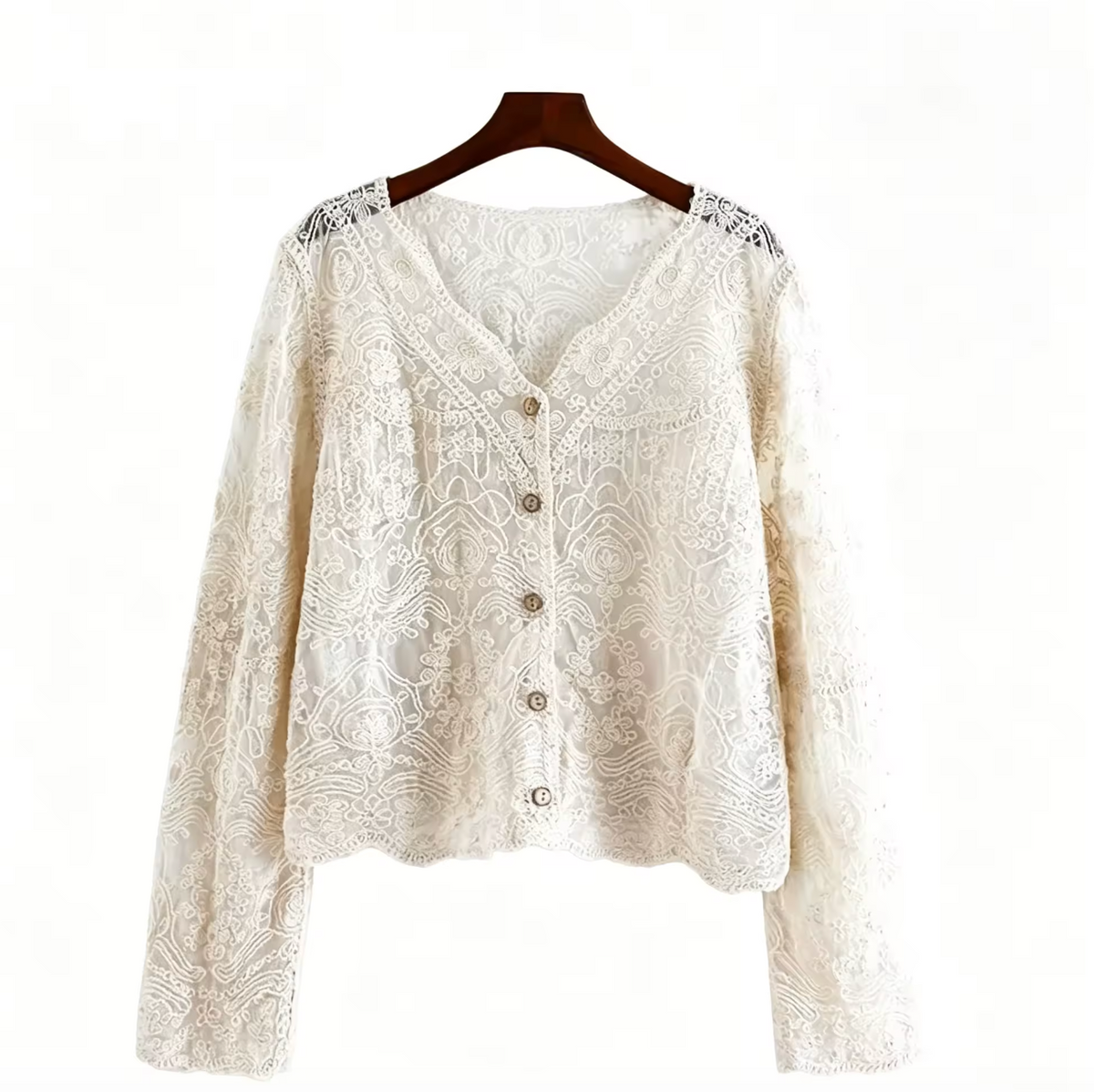 Vintage Crochet Knit Cardigan