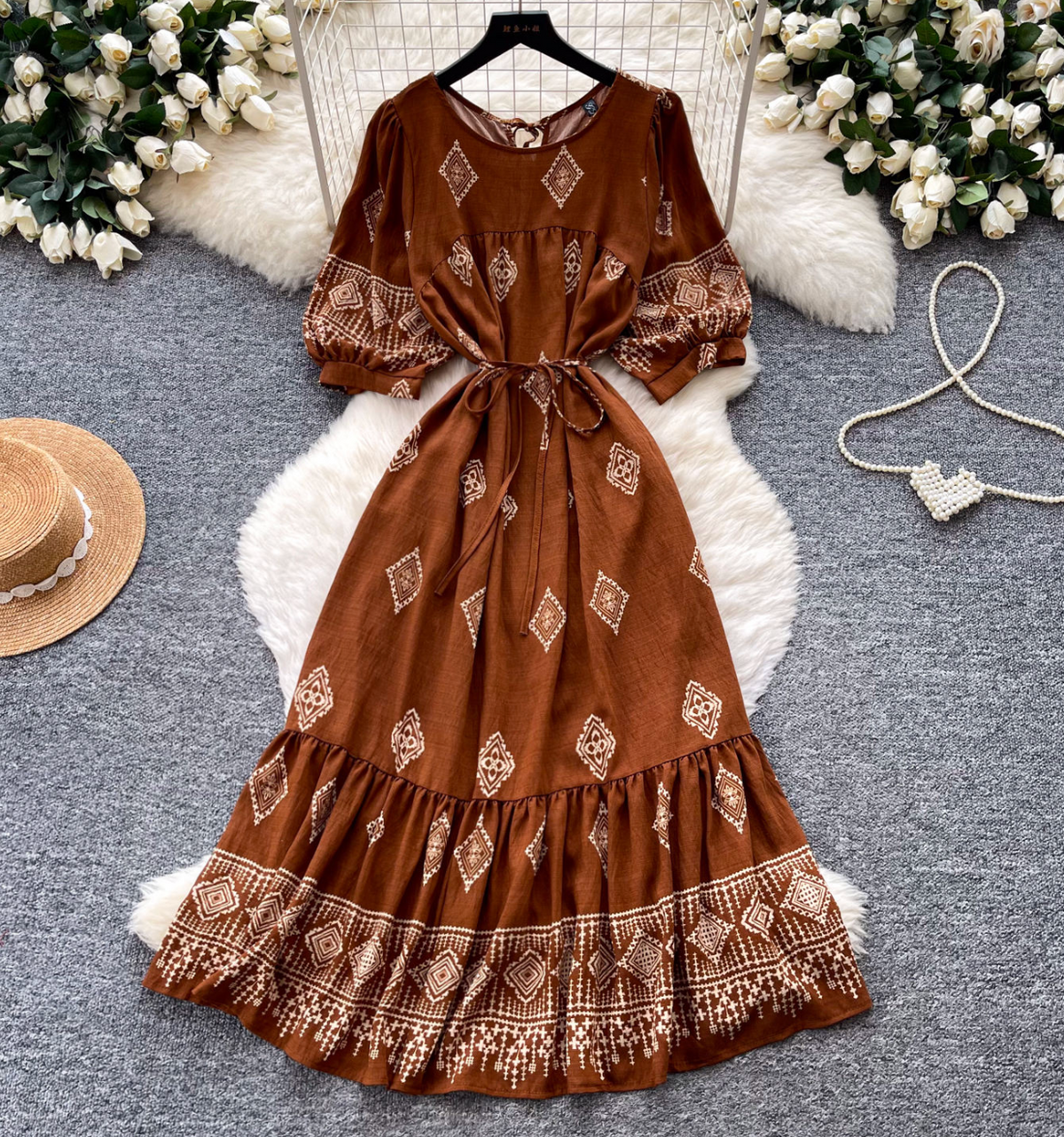 O-Neck Summer Maxi Dress
