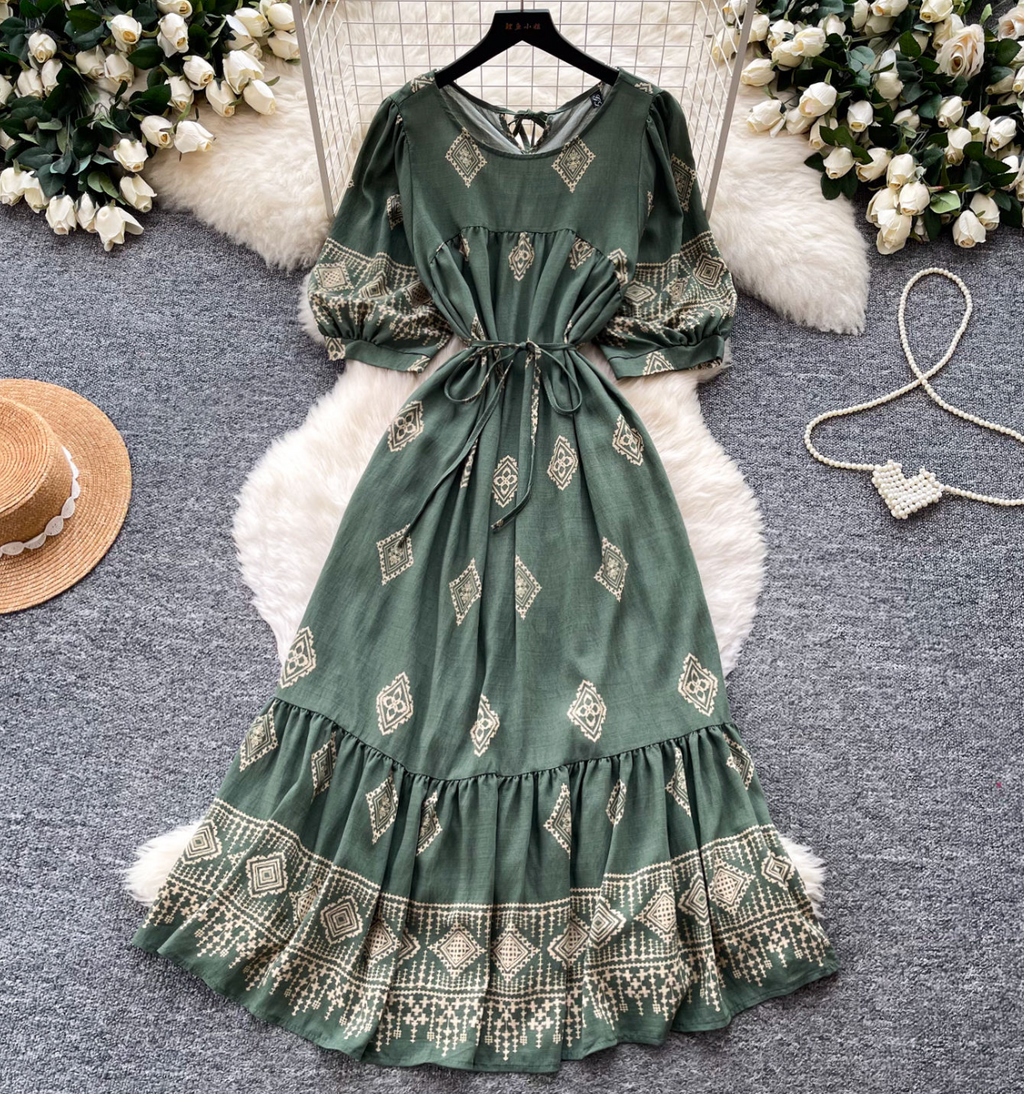O-Neck Summer Maxi Dress