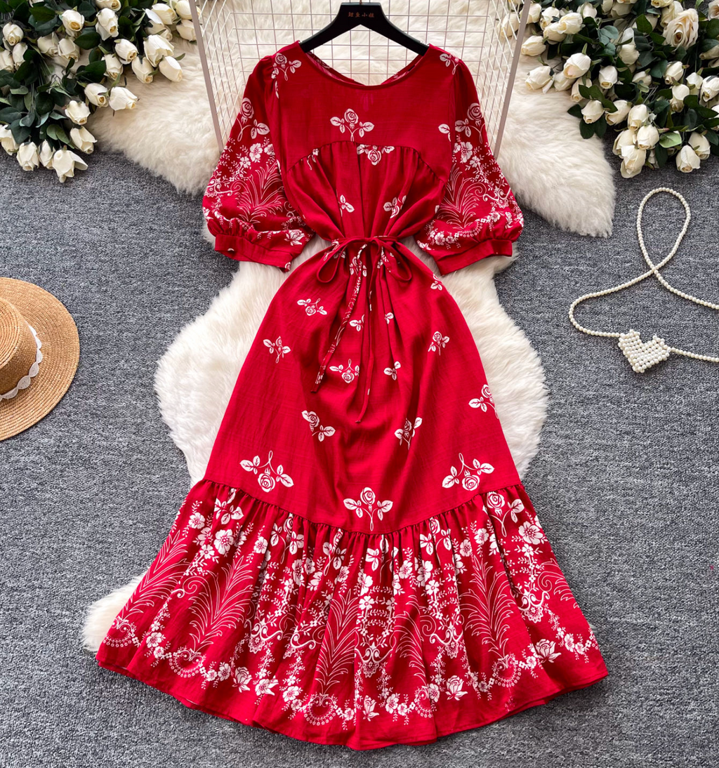O-Neck Summer Maxi Dress
