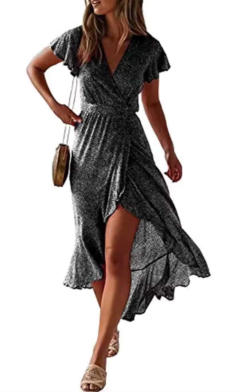 Bohemian Floral Print Maxi Dress