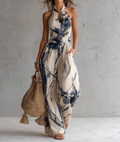Halter Neck Printed Dress