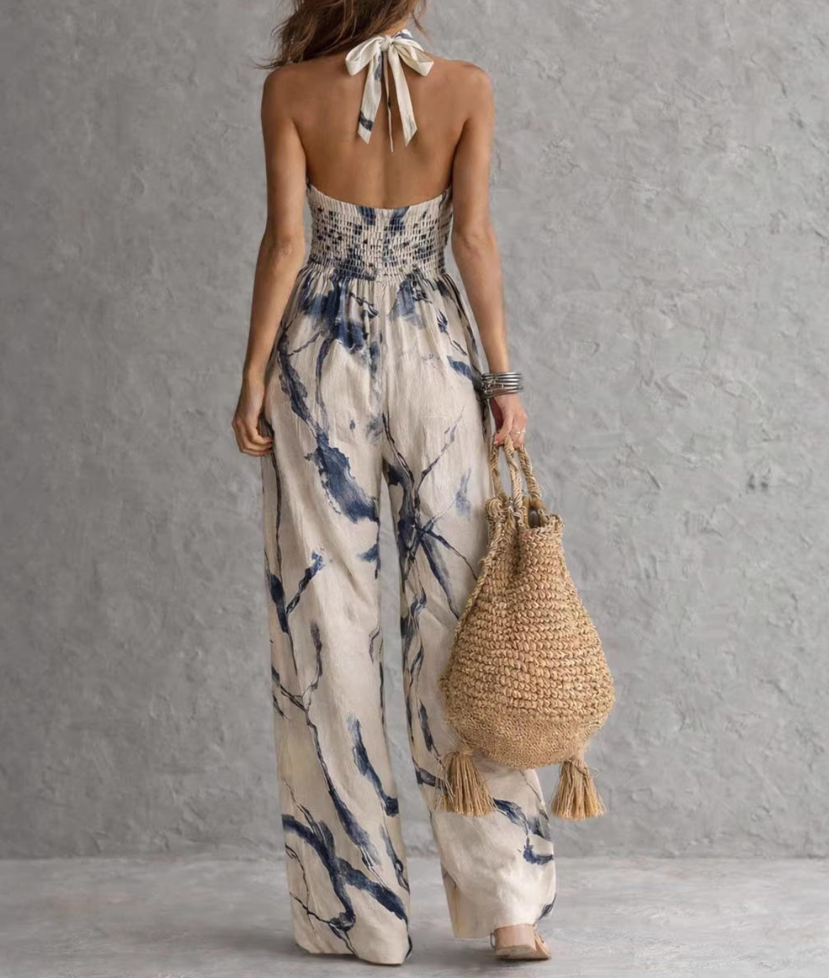 Halter Neck Printed Dress