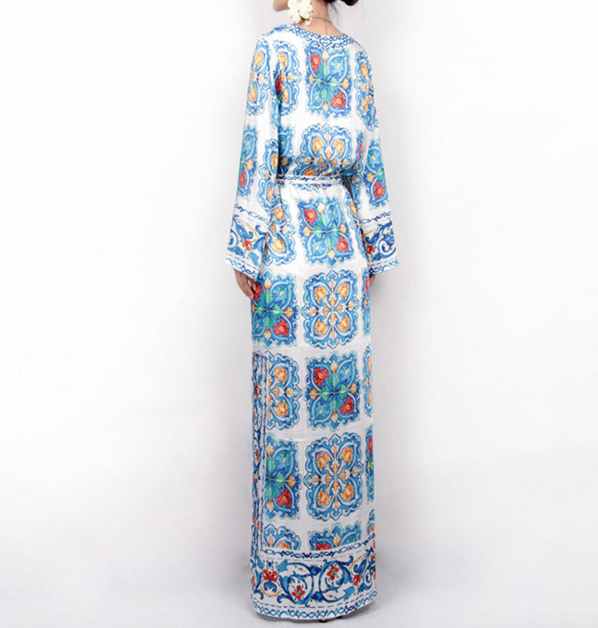 Long Sleeve Vintage Boho Dress