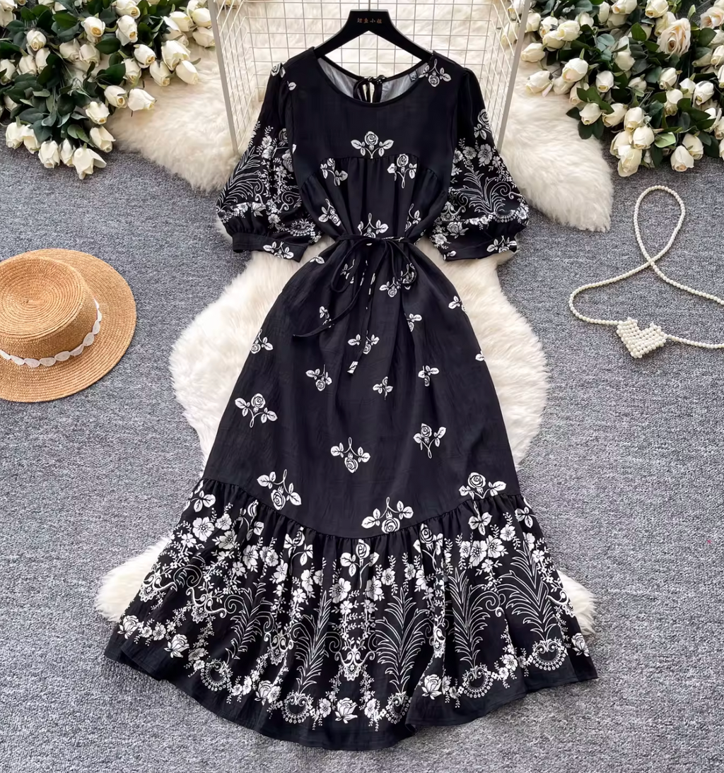 O-Neck Summer Maxi Dress