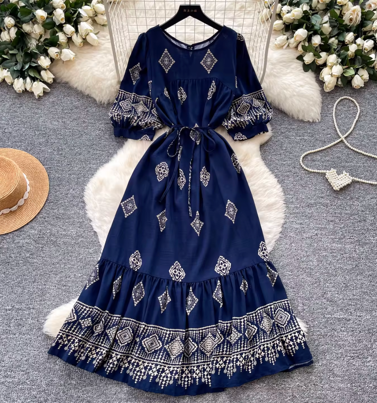 O-Neck Summer Maxi Dress